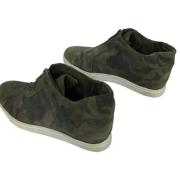 Blondo Glenda Waterproof Camo Hidden Wedge Sneaker Shoe Zip Close 7.5 7 1/2 - Picture 6 of 10